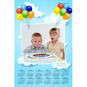 Single sheet calendar Sample 063 (1-063-16.017)