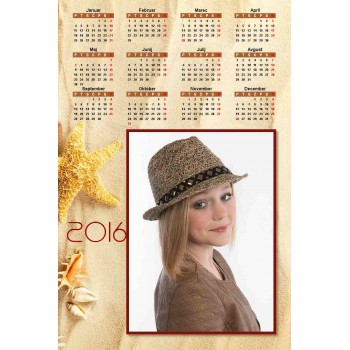 Single sheet calendar Sample 145 (1-145-18.017)