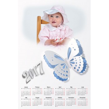 Single sheet calendar Sample 168 (1-168-17.026)
